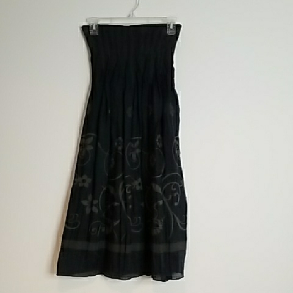 Lapis Black Strapless Dress
